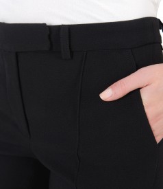 Pantaloni pana din stofa elastica