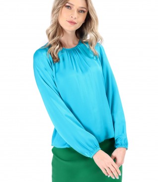 Bluza eleganta din saten de viscoza