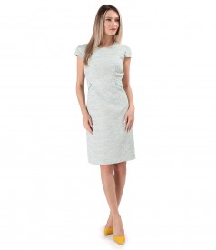 Rochie eleganta din bucle de bumbac cu fir metalic