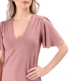 Bluza eleganta din jerse elastic cu maneci ample