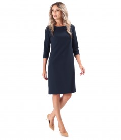 Rochie office din stofa elastica cu maneci 3/4