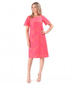 Rochie eleganta din dantela cu bumbac cu motive florale