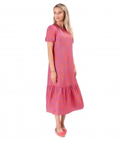 Rochie midi lejera imprimata cu motive geometrice