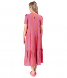 Rochie midi lejera imprimata cu motive geometrice