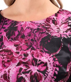 Rochie lejera din matase naturala imprimata cu motive paisley