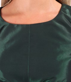 Rochie eleganta din tafta cu brosa detasabila in talie