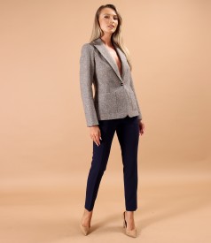 Pantaloni pana din stofa elastica